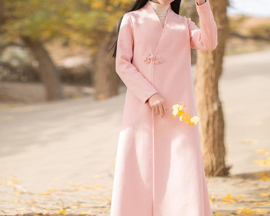 edoa Winter Double Woven Wool Long Coat