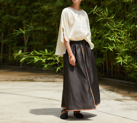 edoa Minimalist Tussah Silk Top