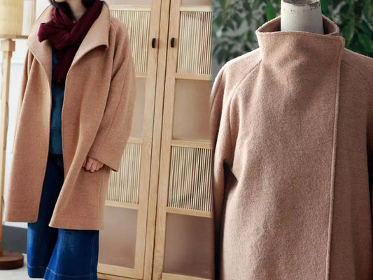 Oversized Boiled Wool Coat co0117 251