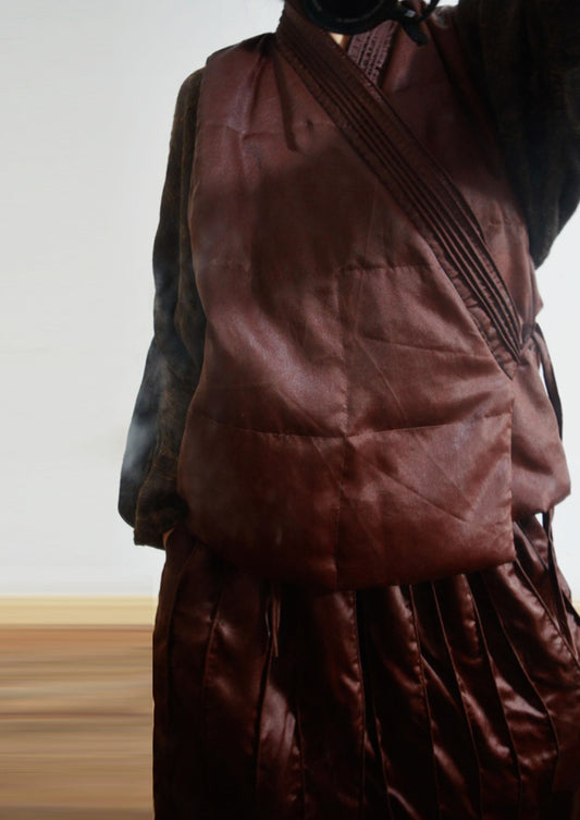 edoa Mud Silk Goose Down Hanfu Vest