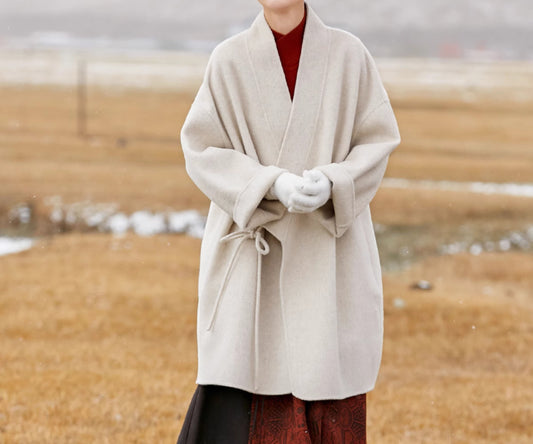 edoa Double Faced Wool Hanfu Coat