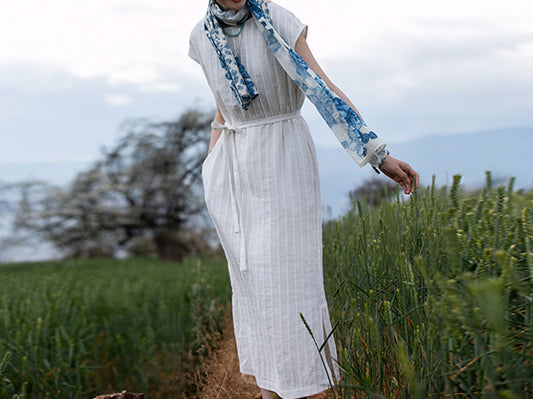 edoa Hand-pintucked Linen Dress