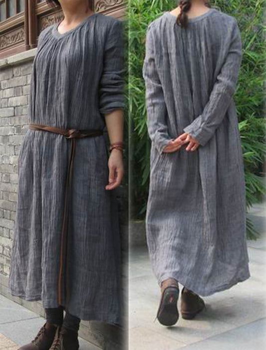 edoa Textured Crinkled linen Dress