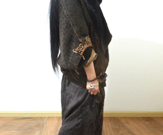 Mud Tussah Silk Jacquard Smock Top to0219 X264