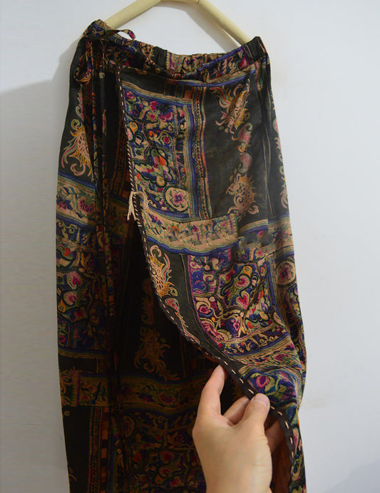 Printed Mud Silk Wrap Skirt sk0037 X277