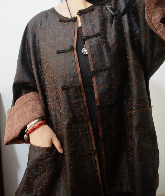 Cracked Mud Silk Chinese Jacket ja0054 X105