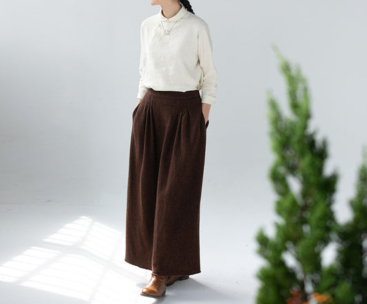 edoa Washed Linen Modified Chinese Blouse