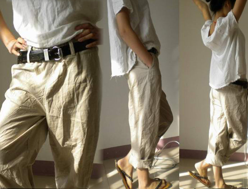 edoa Slightly Tapered Linen Pants