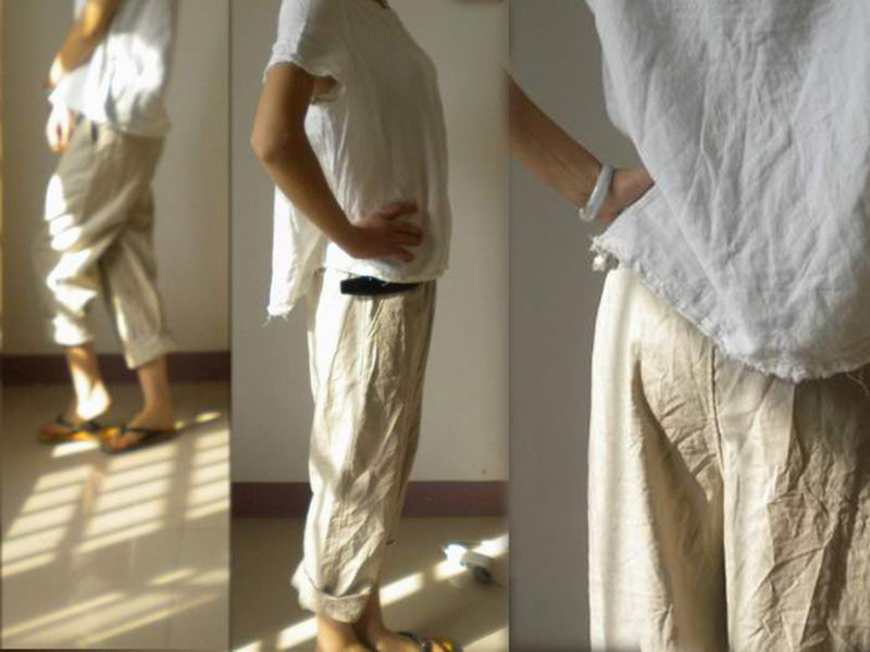 edoa Slightly Tapered Linen Pants