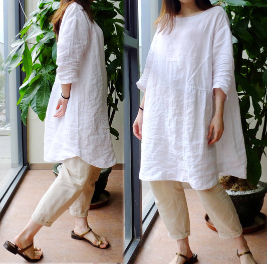 edoa Washed Linen Blouse