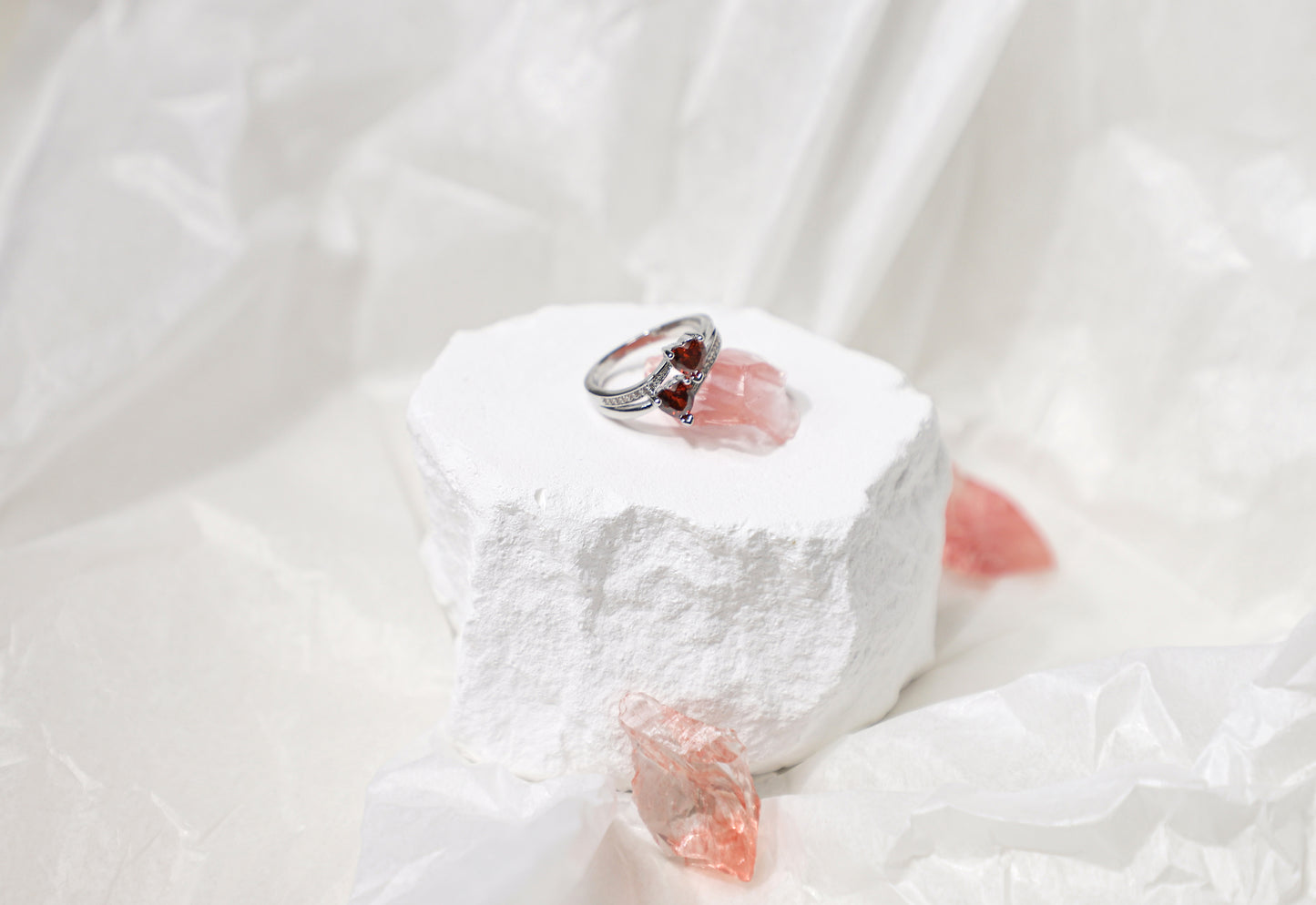Duo heart ring