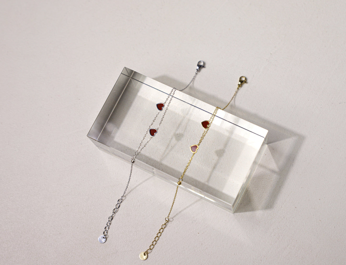 duo heart valentine's bracelet