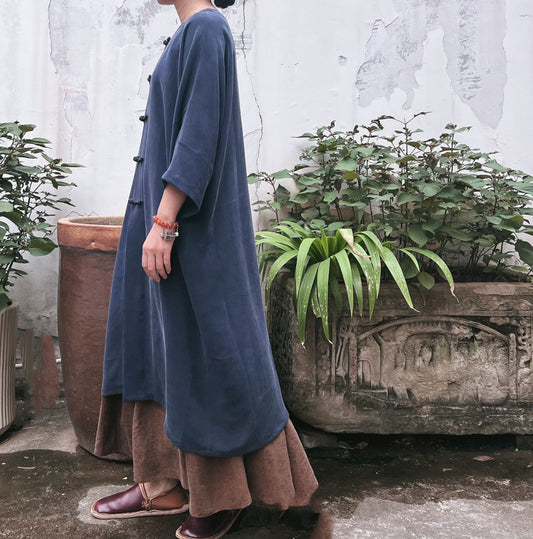 Heavy Weight Silk Charmeuse Chinese Coat co0213 N214
