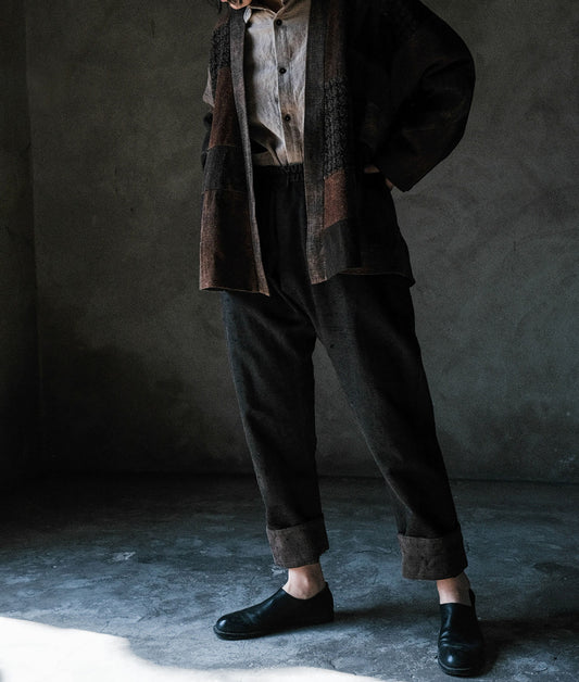 edoa Mud Tussah Silk Patchwork Haori Jacket