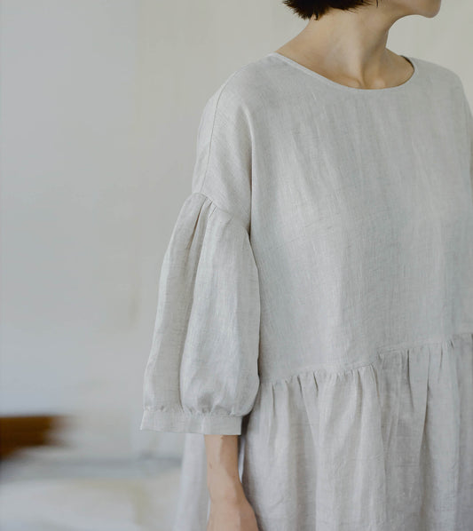 edoa Dropped Shoulders Higher Waistline Dress