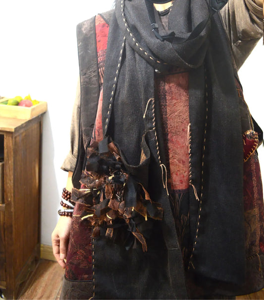 edoa Mud Tussah Silk Scarf