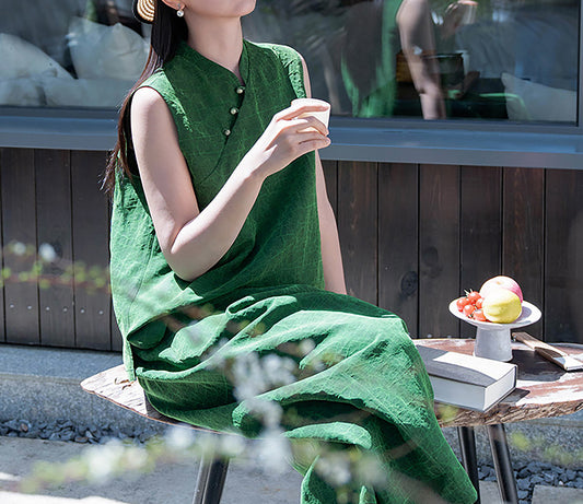 Emerald Green Cracked Mud Silk Tapered Pants pa0172 Q718