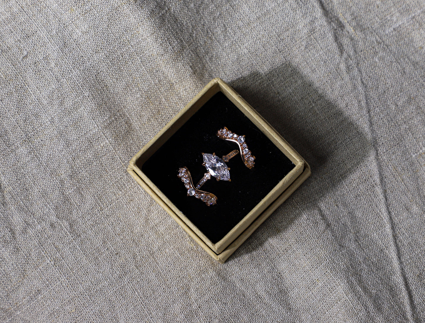 edoa The Aurora Crown Pave Ring Set