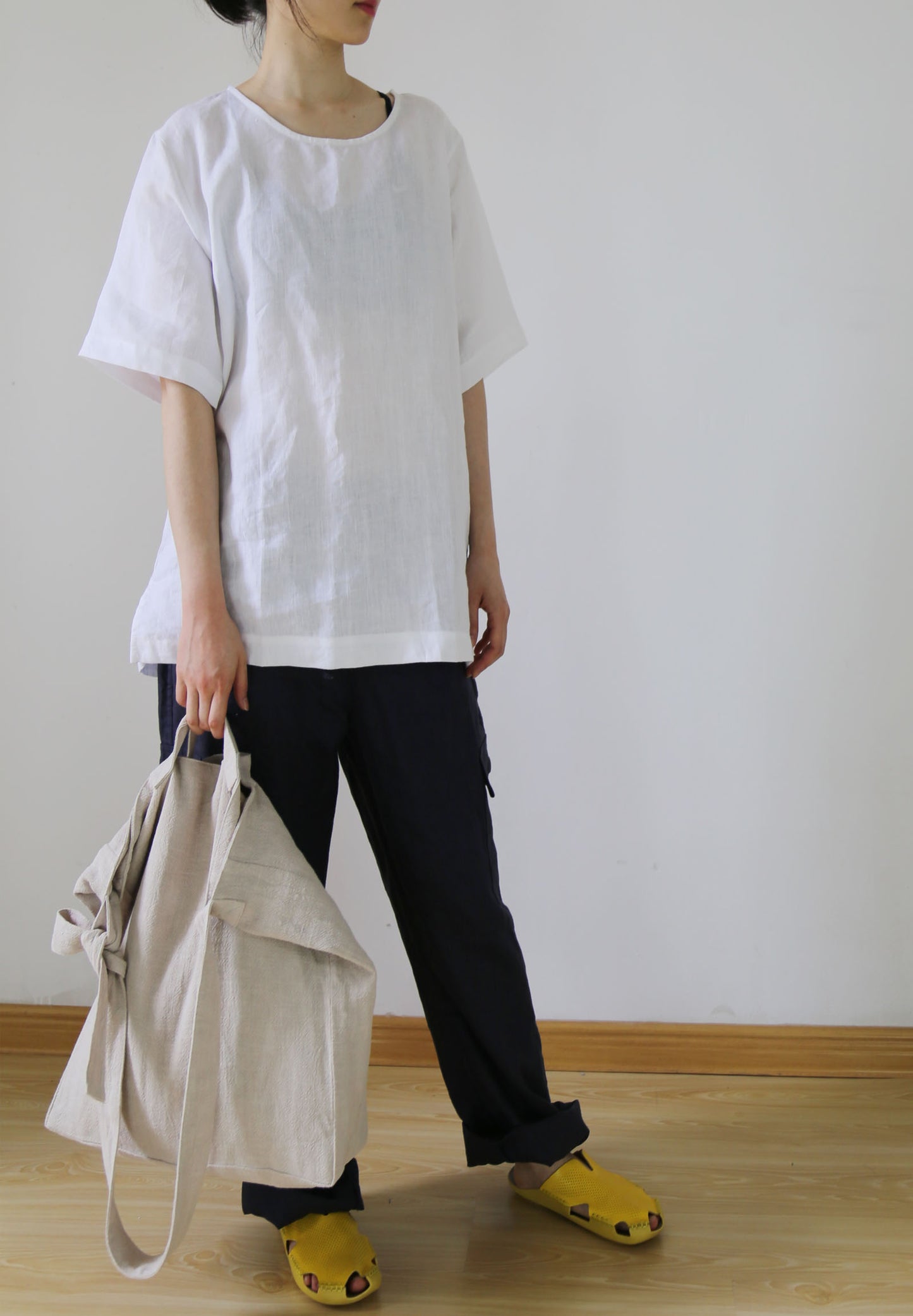 edoa Linen Cotton Blend 2 way Bag