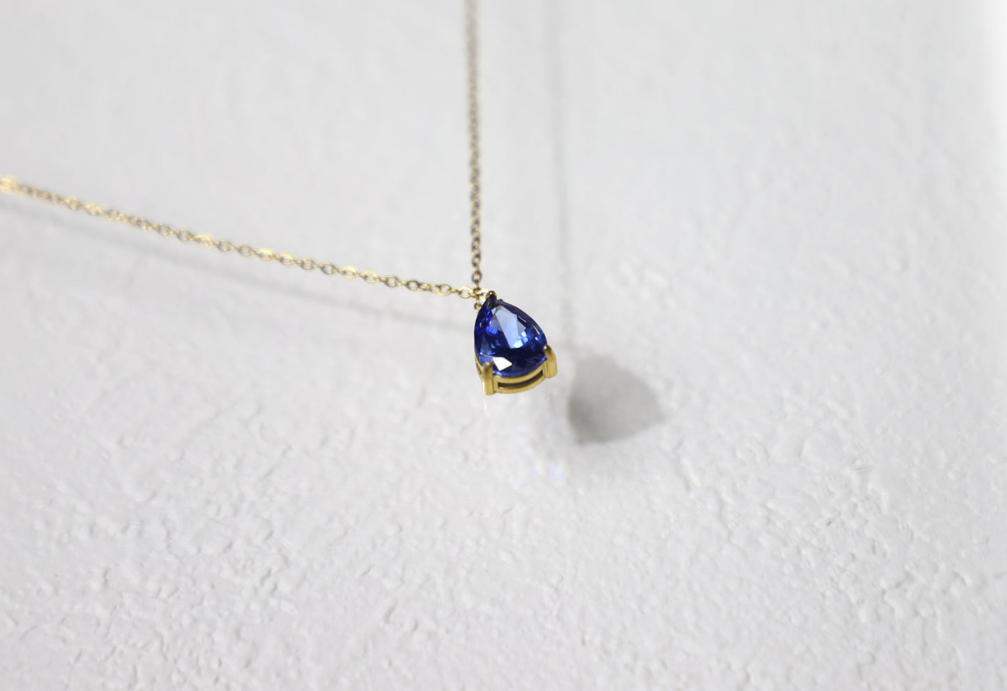 teardrop birthstone necklace
