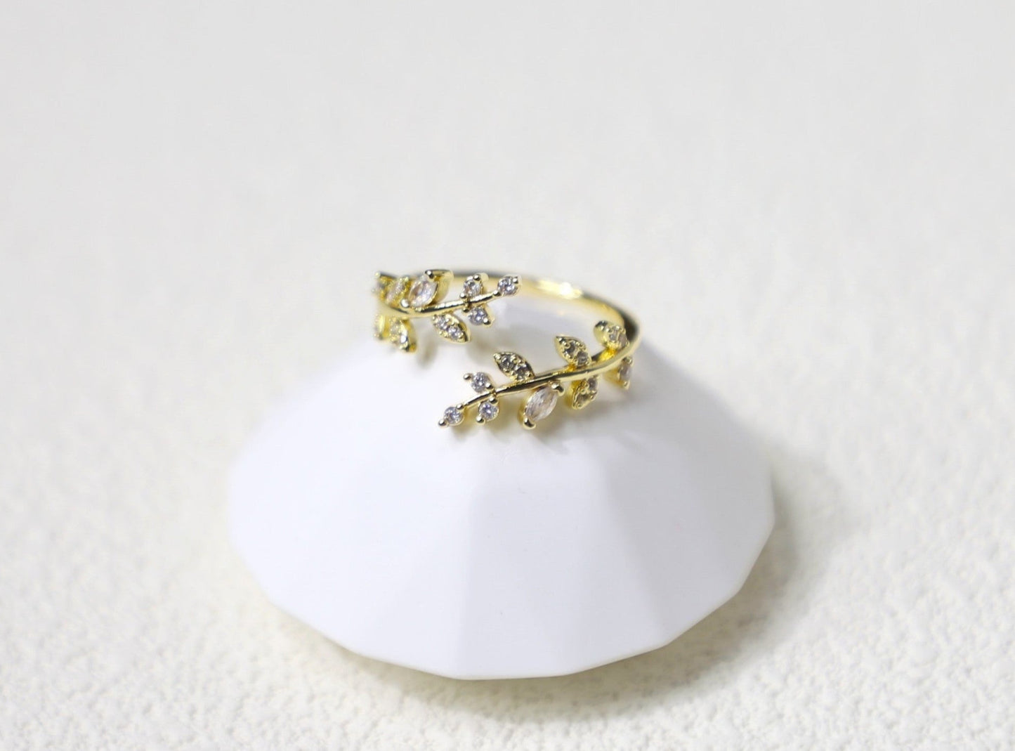 olive branch diamond ring