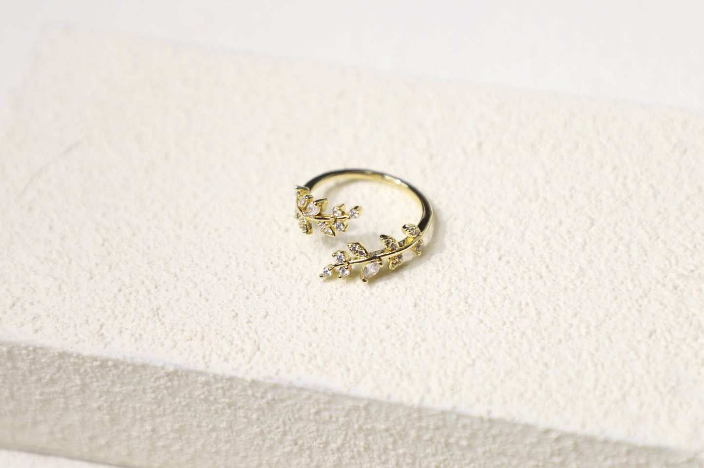 olive branch diamond ring