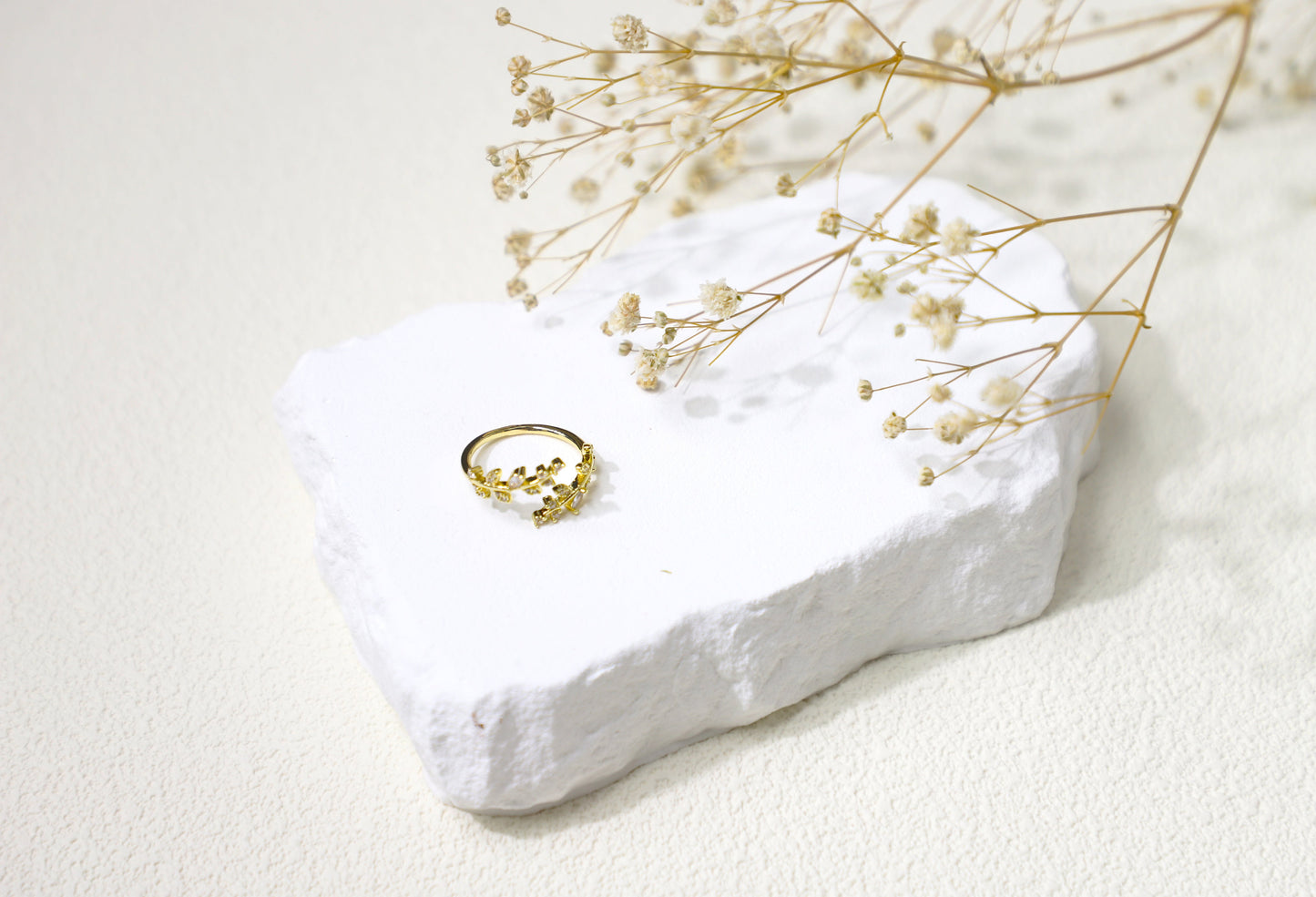 olive branch diamond ring