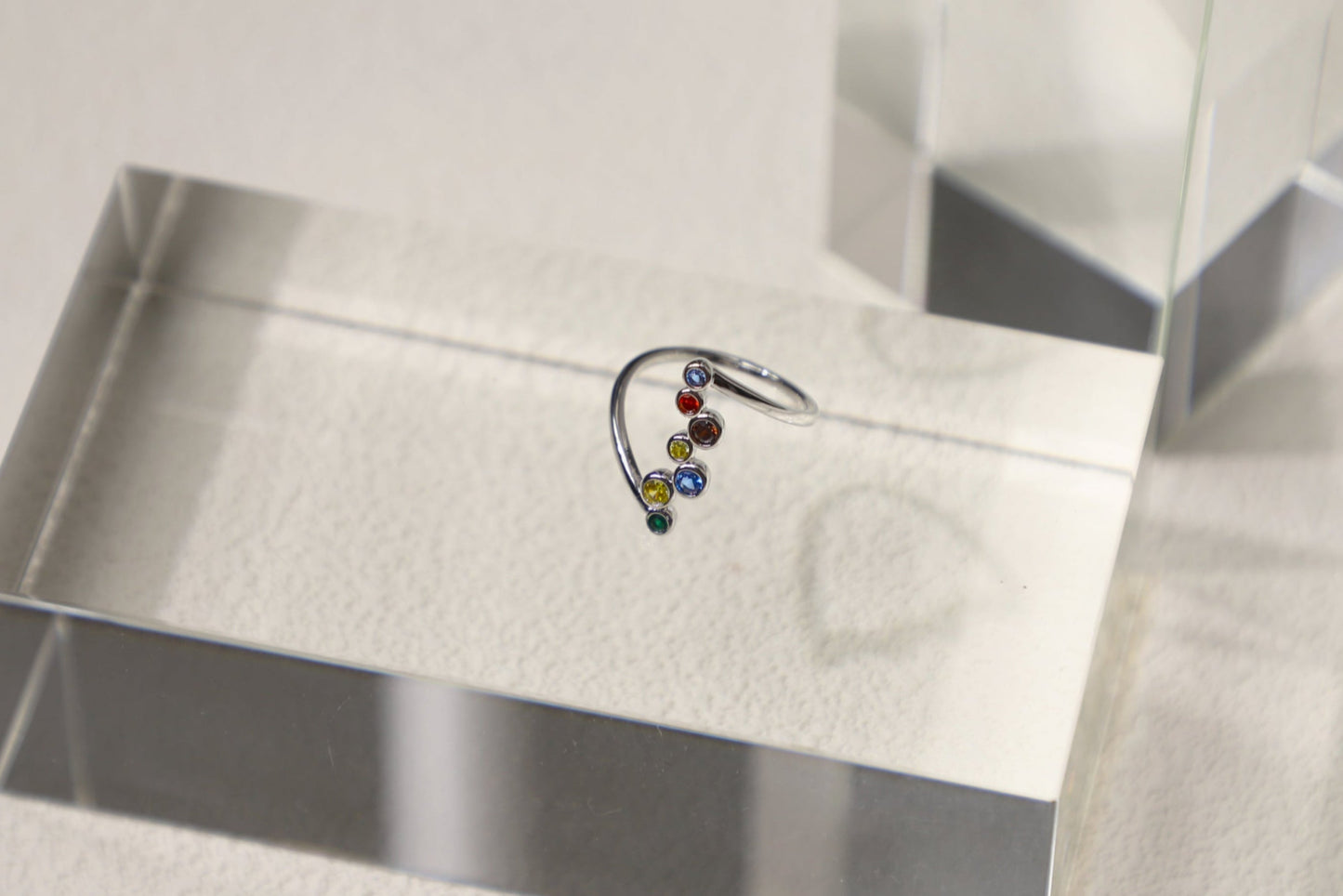 colorful round rainbow ring