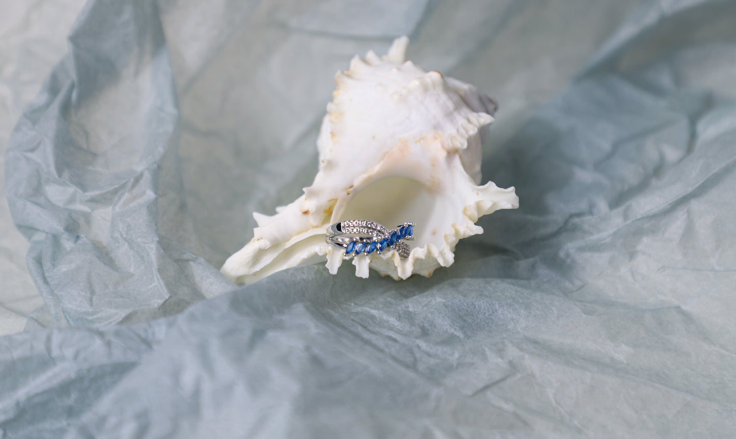 Mariquesa birthstone spiral ring