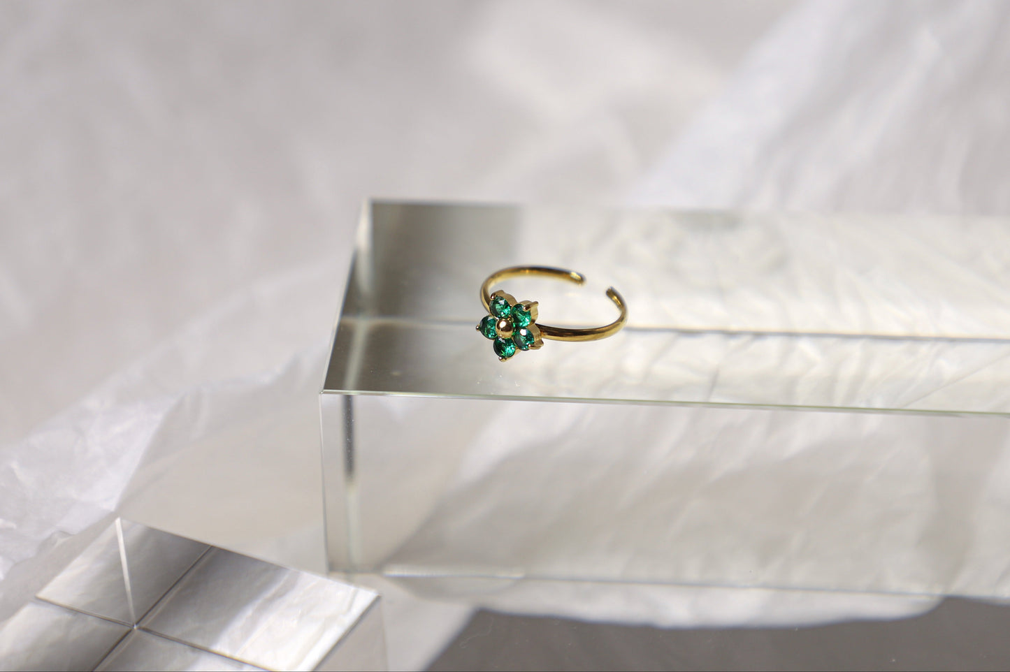 flower birthstone ring