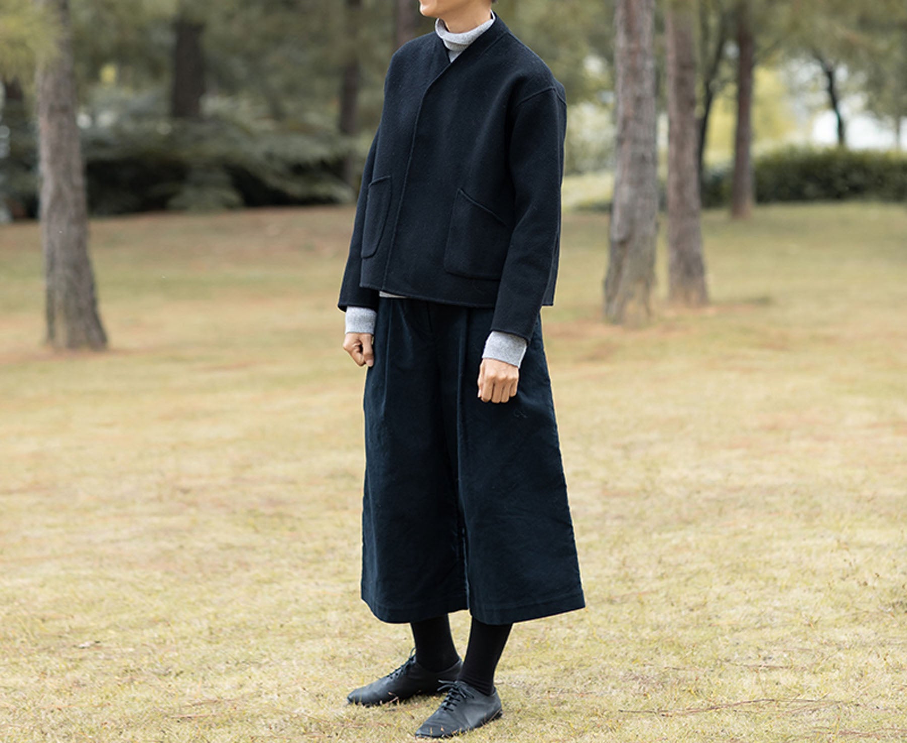 edoa Double Faced Alpaca Wool Jacket