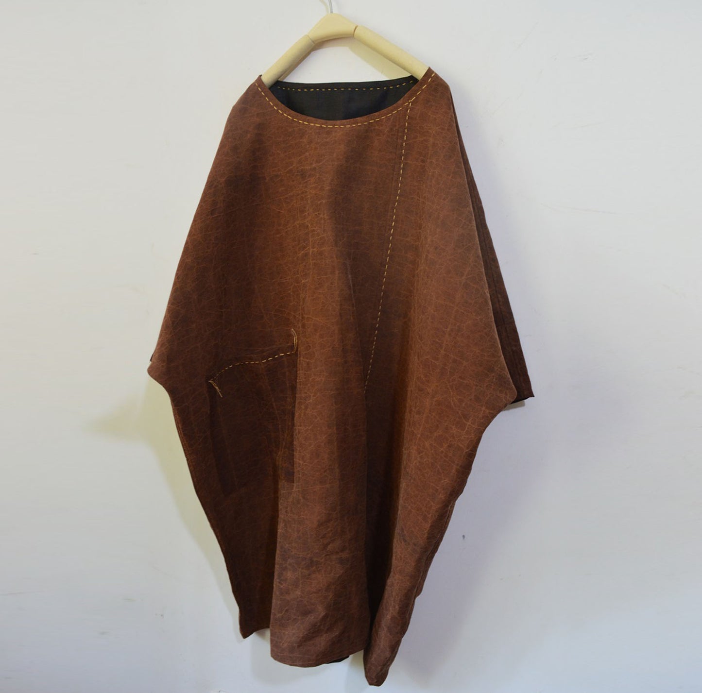 Reversible Cracked Mud Silk Tunic Top to0181 A538
