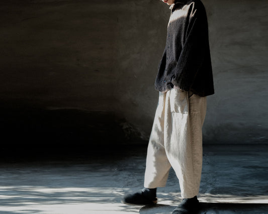 edoa Flax Linen Padded Harem Pants