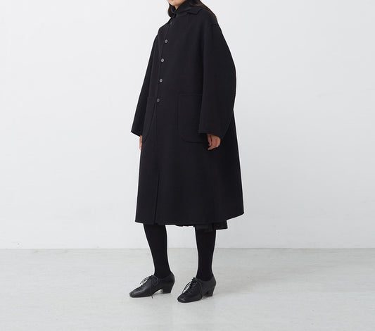 edoa Double Faced Wool Cocoon Coat