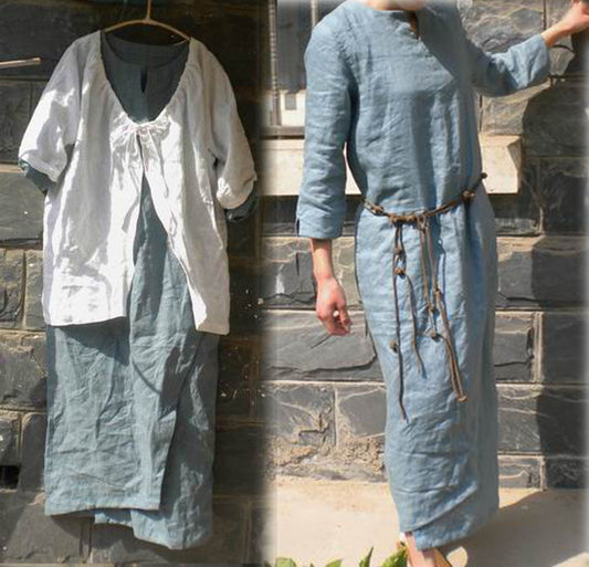 edoa Heavy Weight Linen Dress
