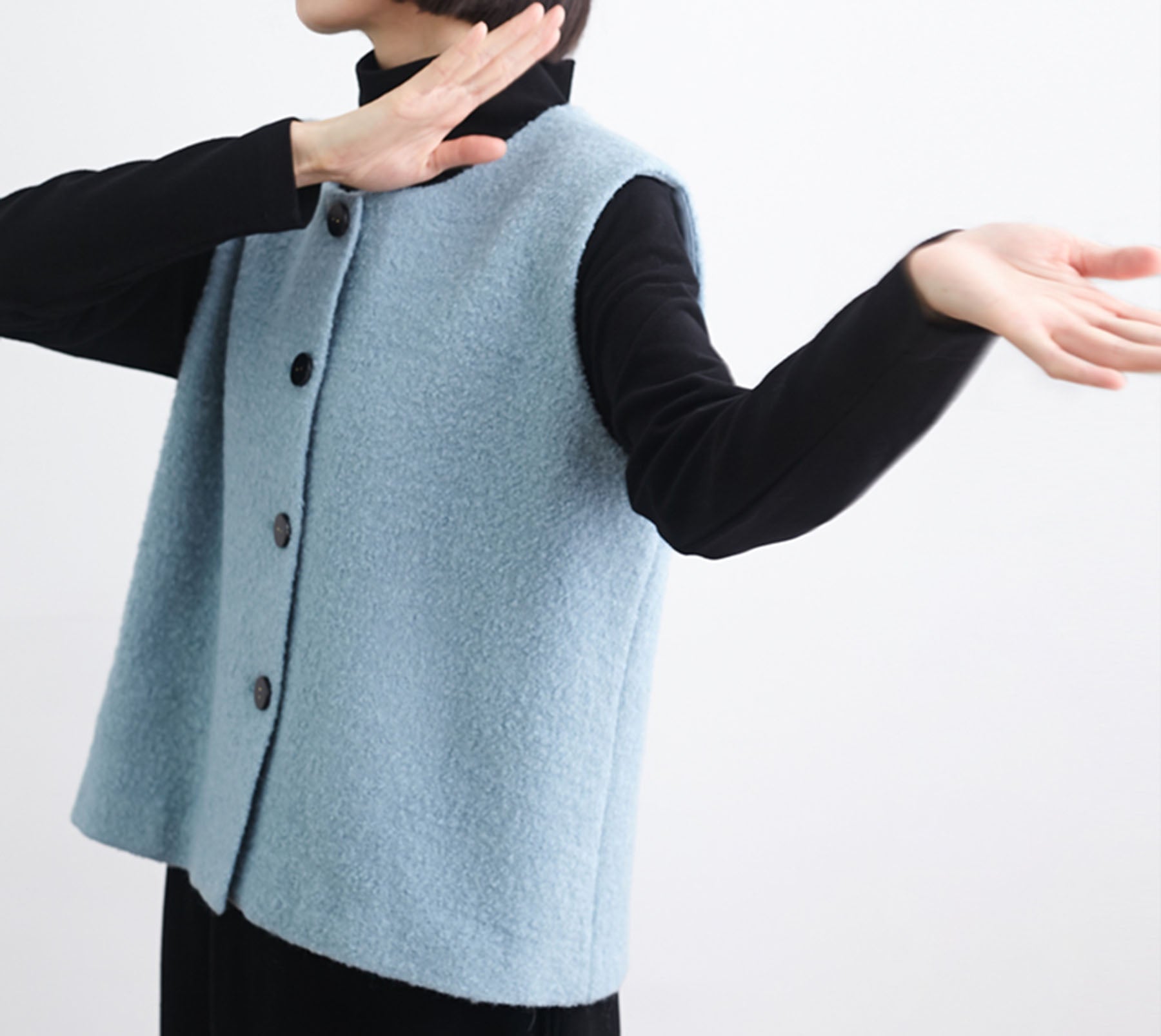 edoa Boiled Wool Vest 