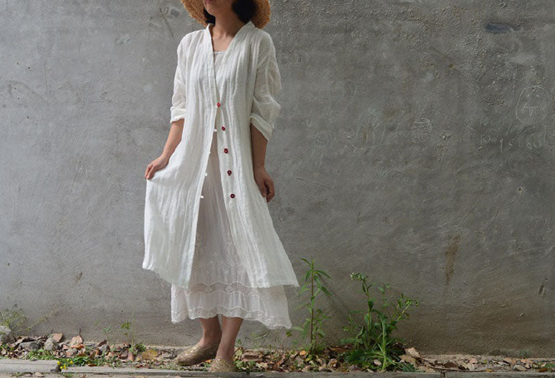 edoa Linen Gauze Cardigan