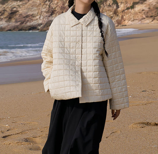 edoa Tussah Silk Padded Overshirt