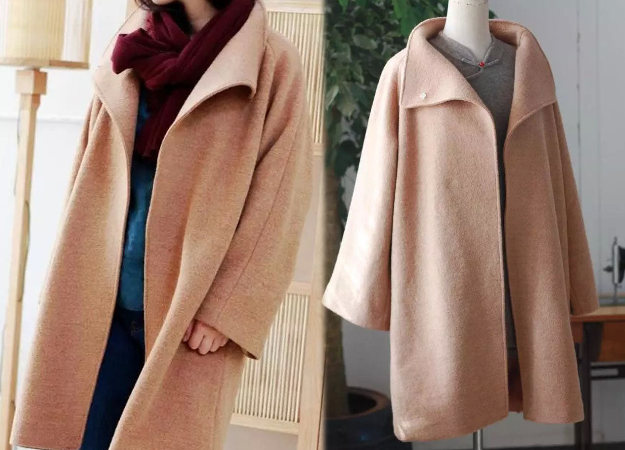 Oversized Boiled Wool Coat co0117 251