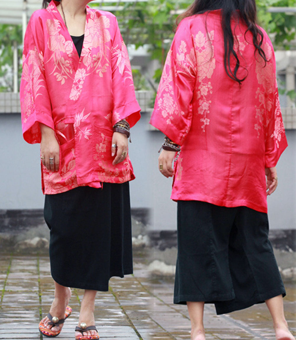 Silk Cotton Blend Modified Chinese Jacket ja0055 158