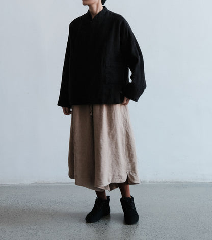 edoa Washed Linen Cotton Padding Jacket