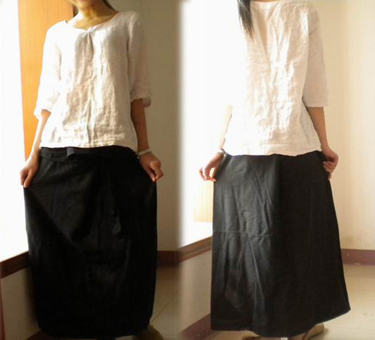 EDOA white linen blouse