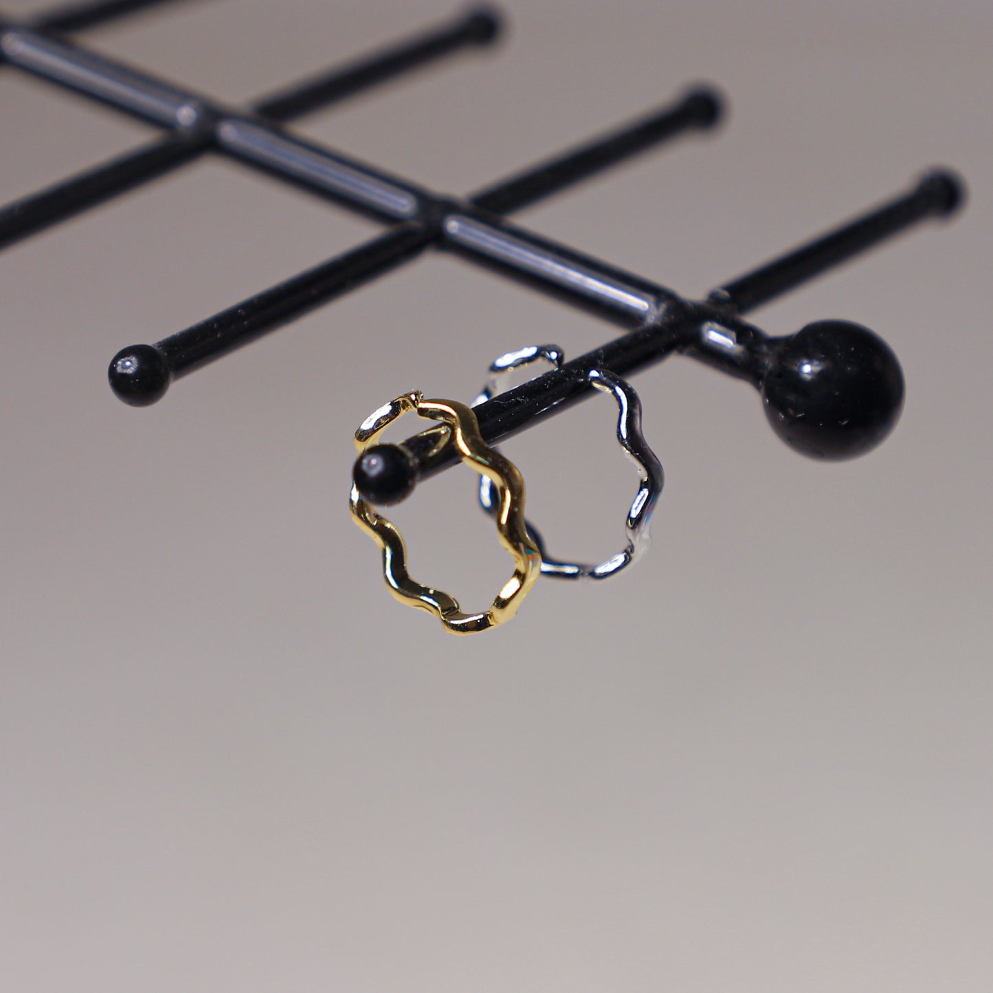 edoa Minimalist Flow Wave Adjustable Ring