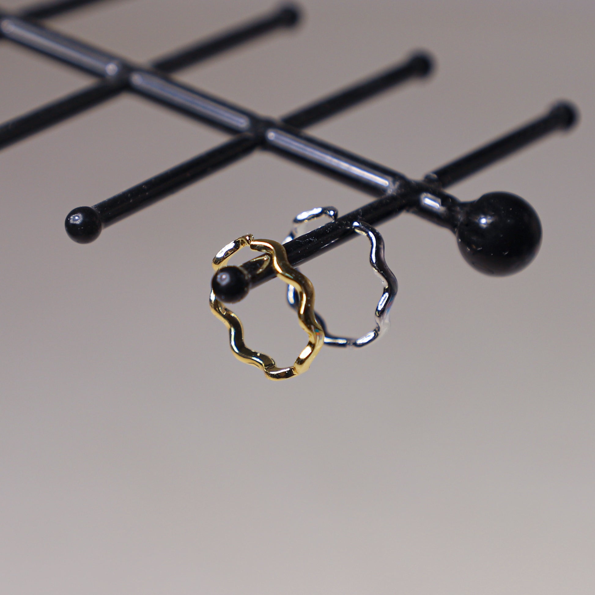 edoa Minimalist Flow Wave Adjustable Ring