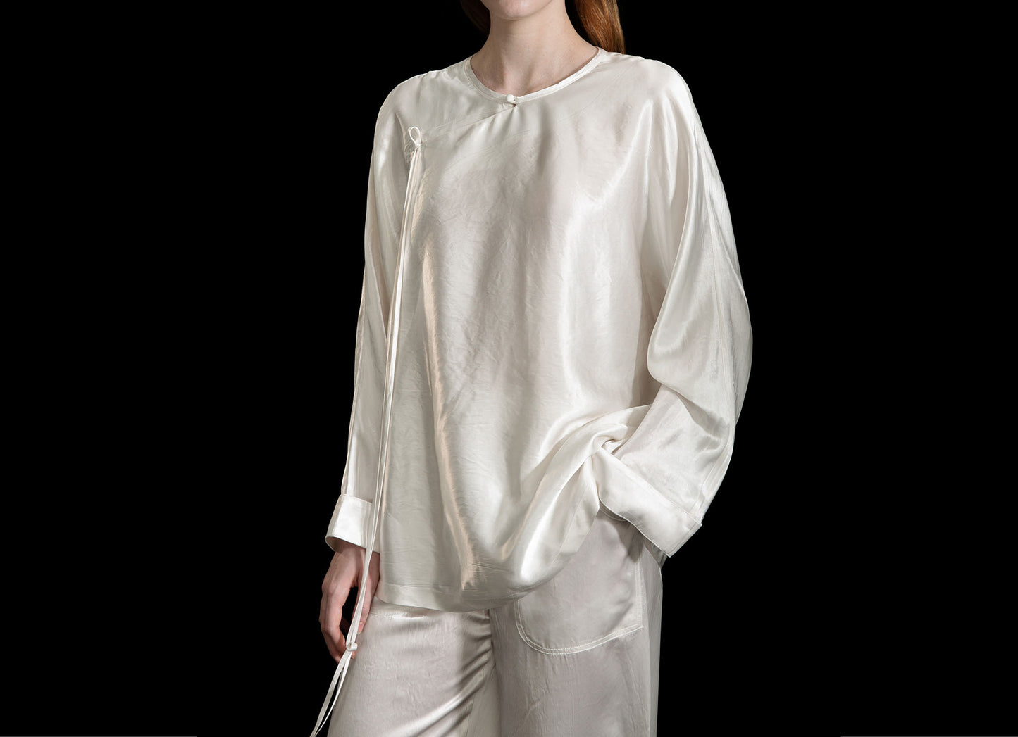 edoa Mulberry Silk Cheongsam Pajama Set