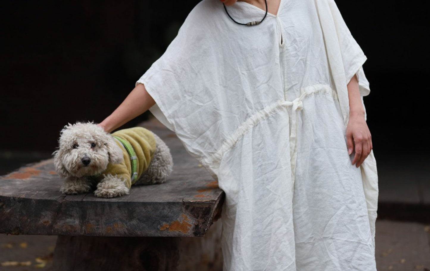 edoa Oversized Linen Bohemian Dress
