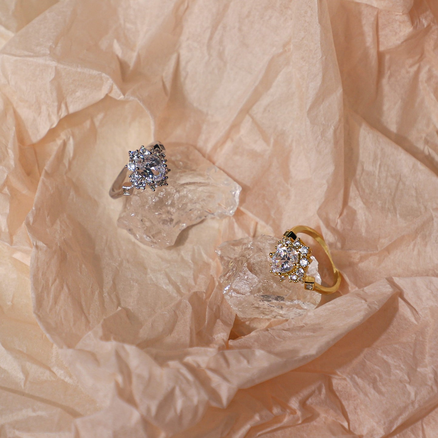 edoa Vintage Snow Flake Diamond Ring