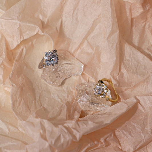 edoa Vintage Snow Flake Diamond Ring