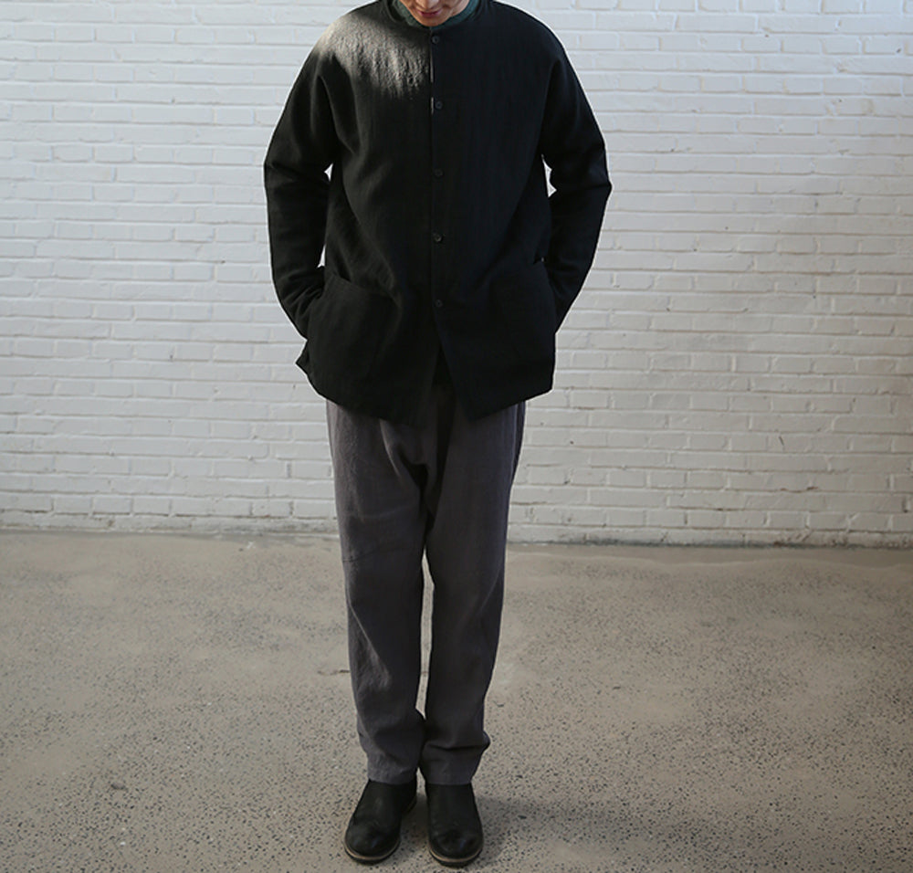 edoa Collarless Blend Padded Tang Suit