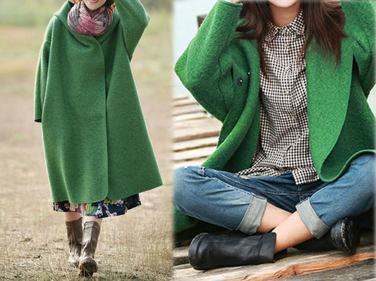 edoa Heavy Weight Bouclé Hooded Coat